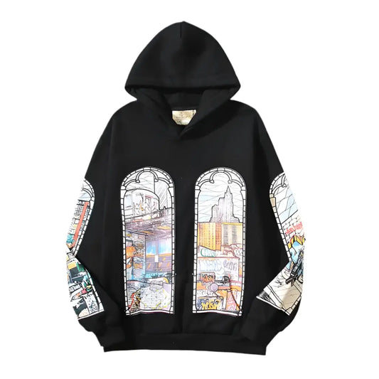 Graffiti Oil Painted Graphic Oversized Hoodie Hominus Denim