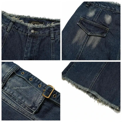 Graffiti Vintage Retro Raw Edge Flared Jean