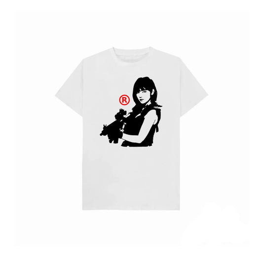 Graphic Print Design Girl Tee | Y2K Shirts