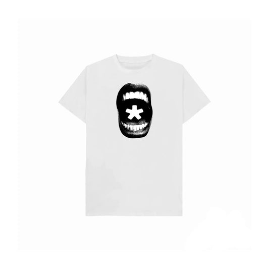 Graphic Print DesignPunk Mouth Tee | Y2K Shirts