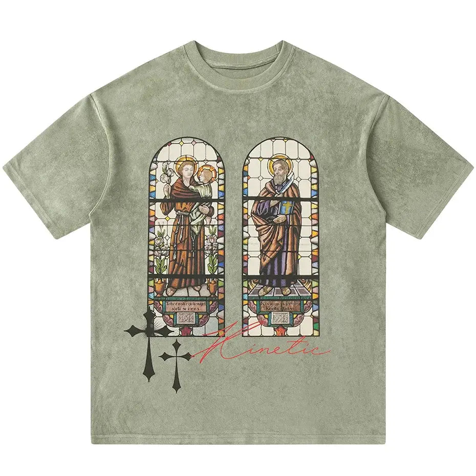 Graphic Printed Stained Glass Tee