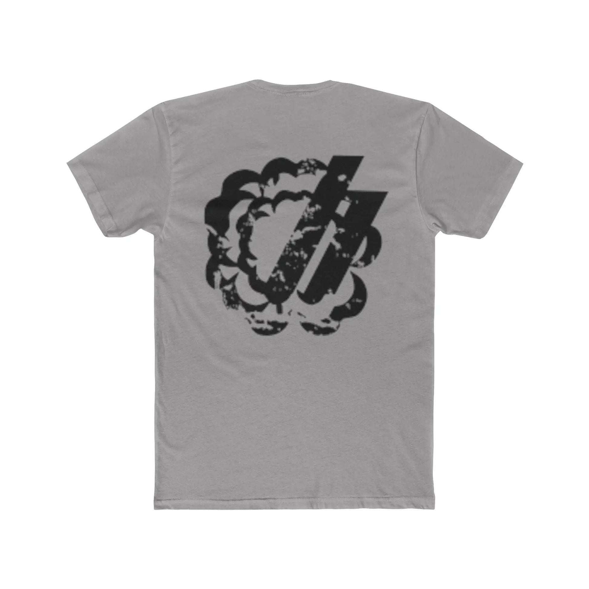 Gray HominusDenim Grunge Logo Tee Printify