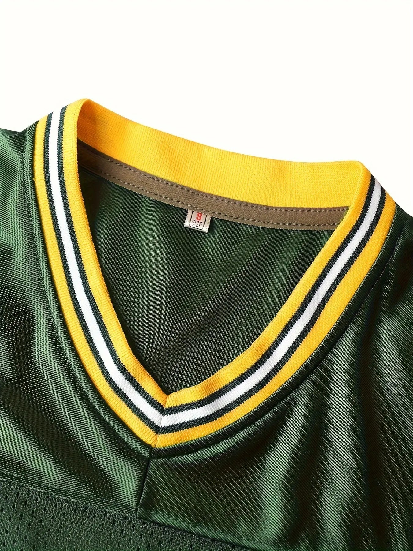 Green 92 Jersey - Men's American Football Jersey - V-Neck - Polyester Blend - Knit Fabric - Laid-Back Design - Suitable for All Seasons - Perfect for Casual Outings, Parties, and Festive Occasions - Adult Size - One Size Fits Hominus Denim