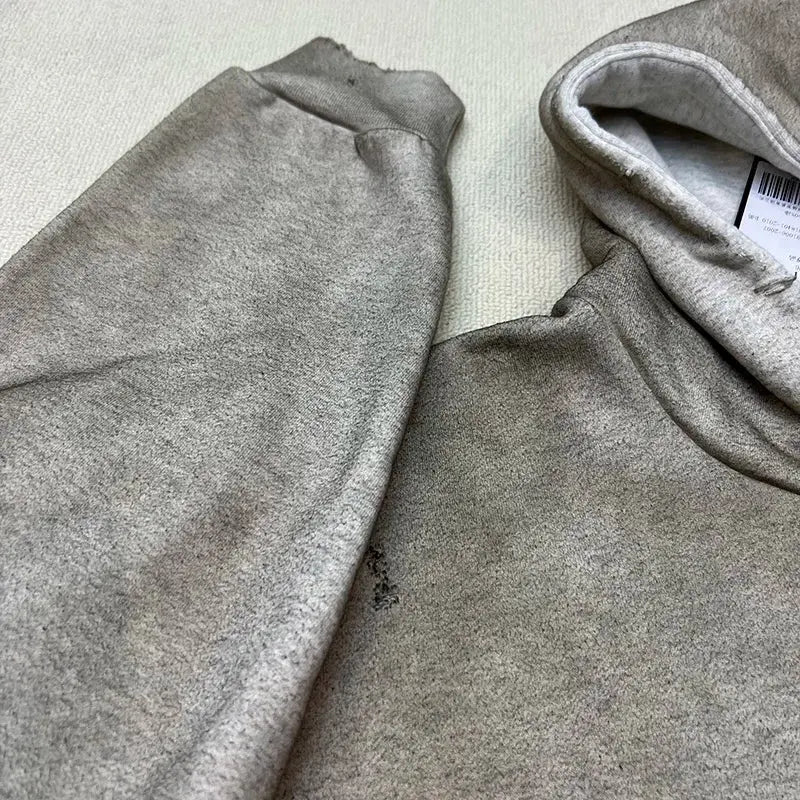 Grey Oversized Washed Hoodie