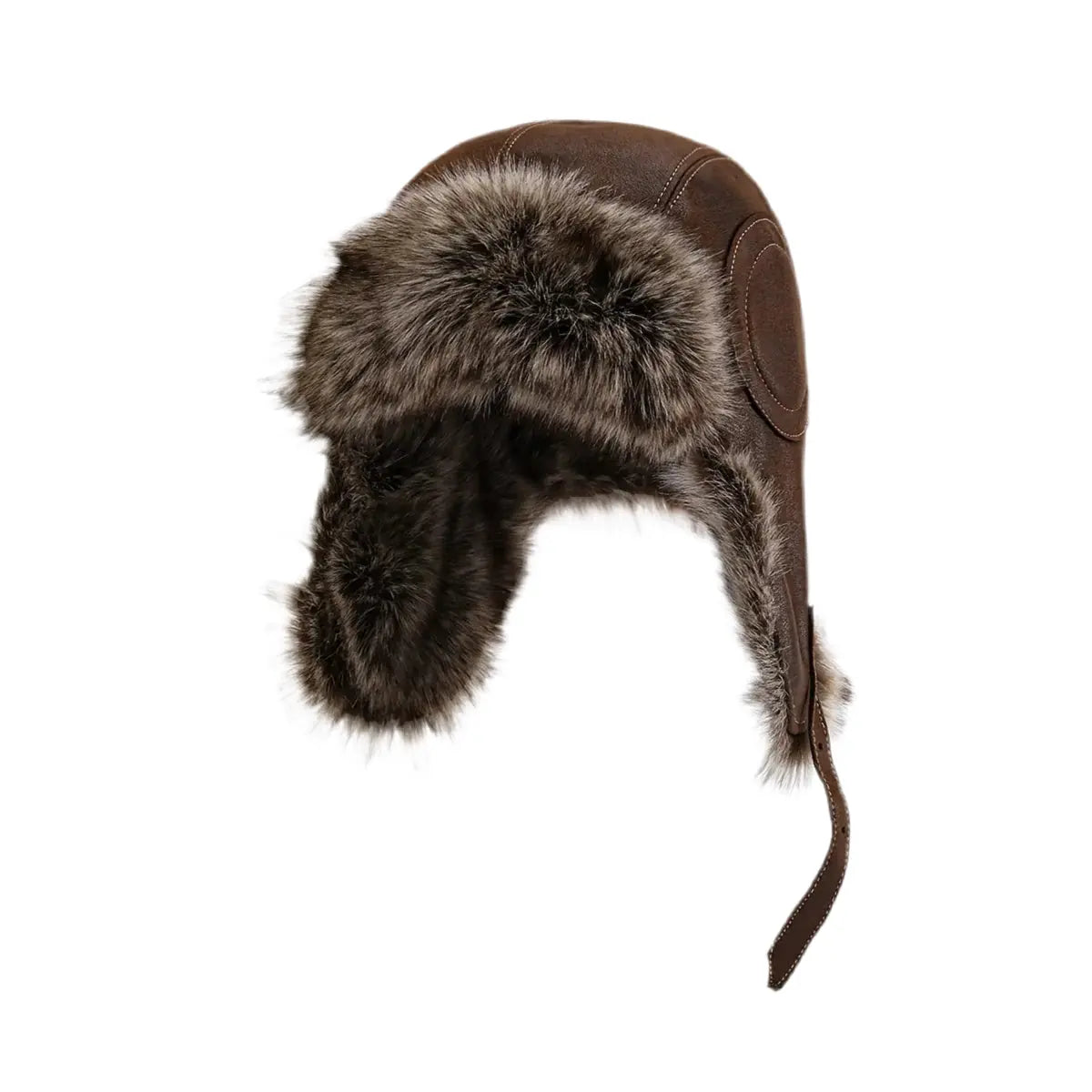 Grunge Faux Fur Chapka Trapper Hat Hominus Denim