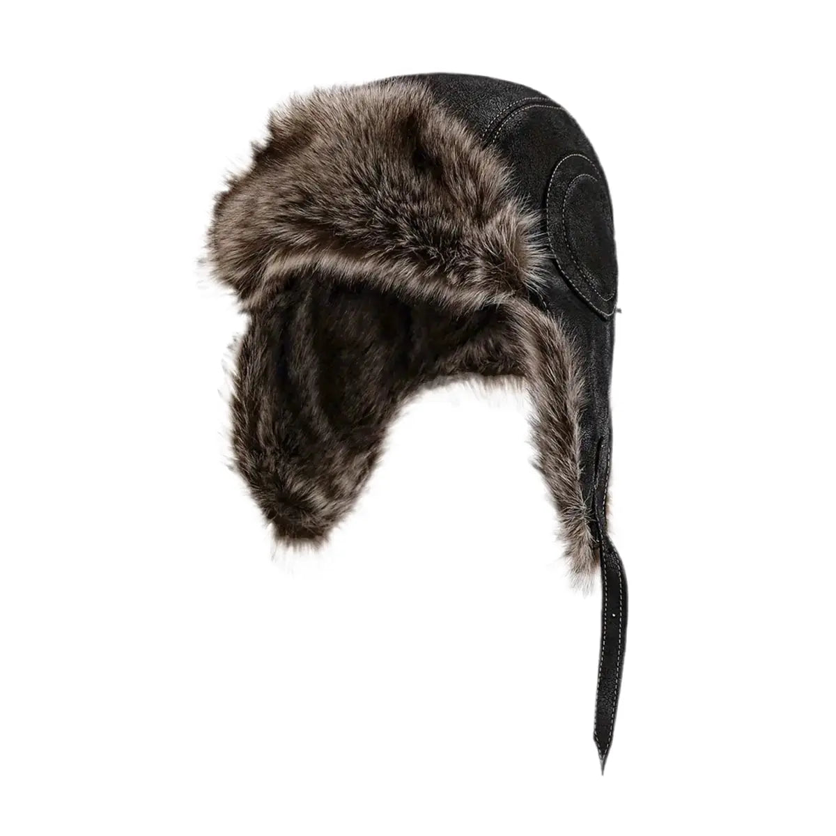 Grunge Faux Fur Chapka Trapper Hat Hominus Denim