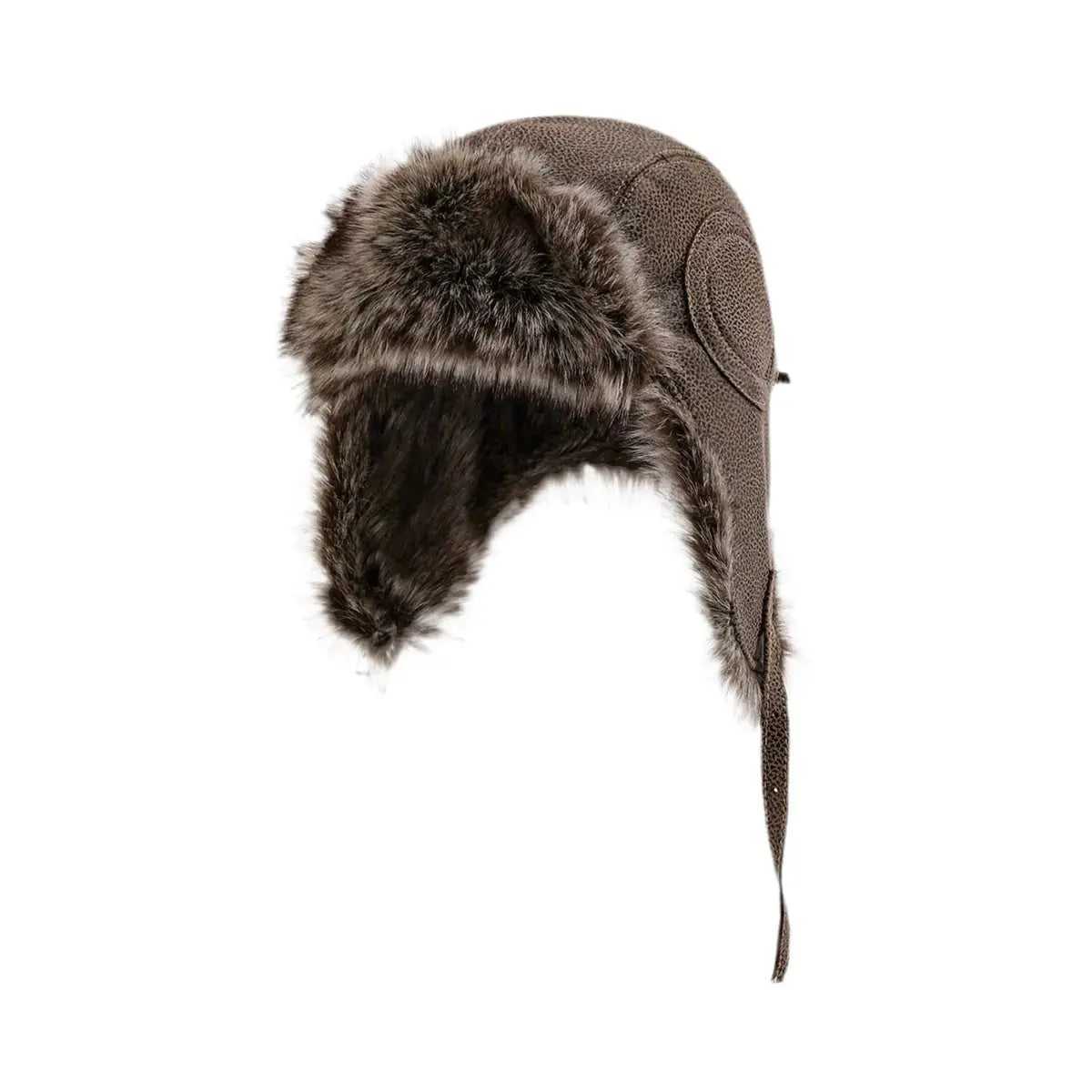 Grunge Faux Fur Chapka Trapper Hat Hominus Denim