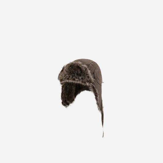 Grunge Faux Fur Chapka Trapper Hat Hominus Denim