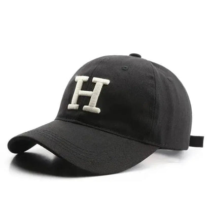 H Letter Embroidered Baseball Cap Hominus Denim