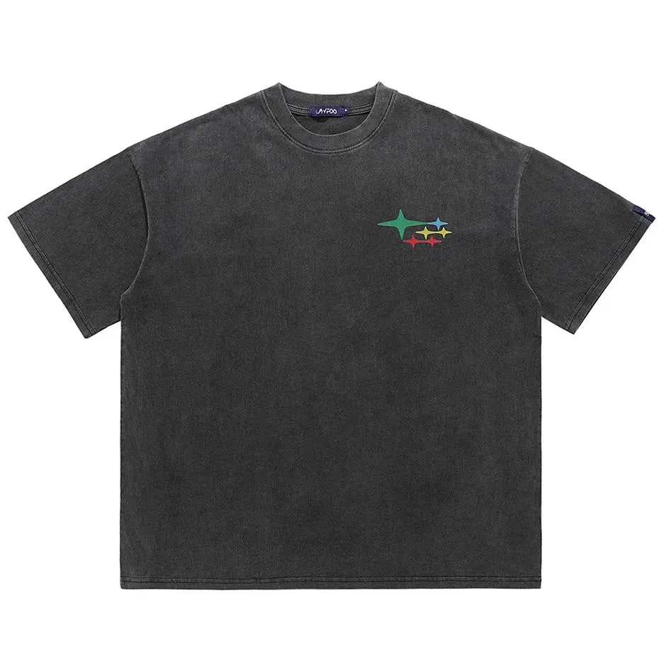 Harajuku Oversized T Shirts Graphic Printed Washed Vintage Black Tee Tops Men Summer Streetwear Hip Hop Y2K T Shirt Hominus Denim