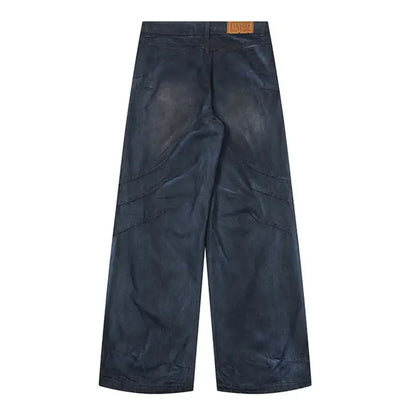Hi Street Baggy Vintage Jeans Pants Washed Harakuju Streetwear Denim Trousers For Male Oversized Hominus Denim