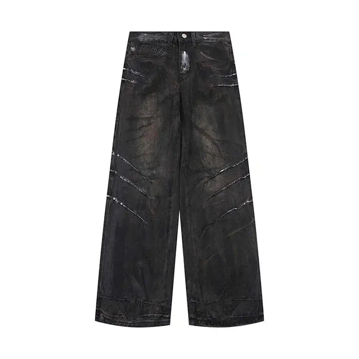 Hi Street Baggy Vintage Jeans Pants Washed Harakuju Streetwear Denim Trousers For Male Oversized Hominus Denim