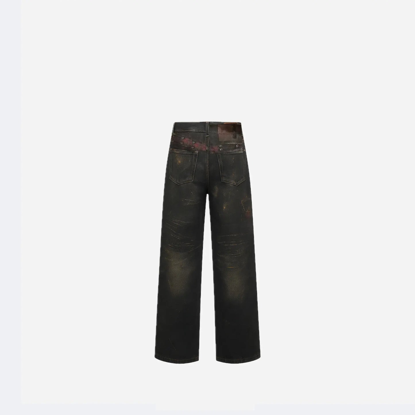 High Quality Hot Selling Wholesale 2025 New Virtual Digital Printed Retro Fashionable Personalized Wide Leg Jeans Pants Women Hominus Denim