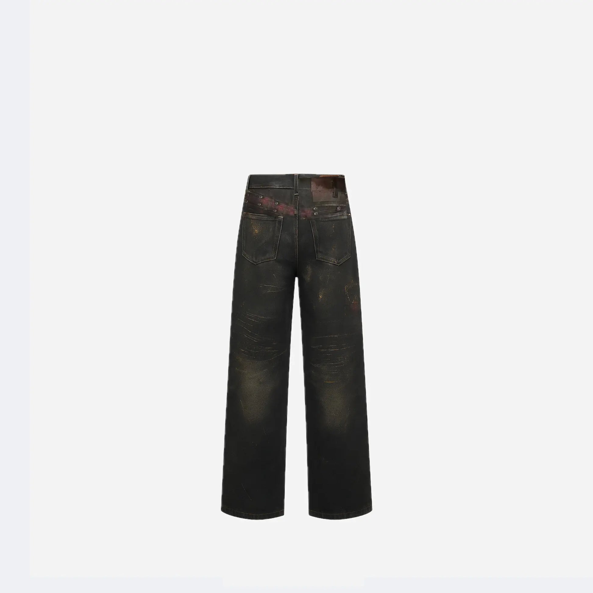 High Quality Hot Selling Wholesale 2025 New Virtual Digital Printed Retro Fashionable Personalized Wide Leg Jeans Pants Women Hominus Denim