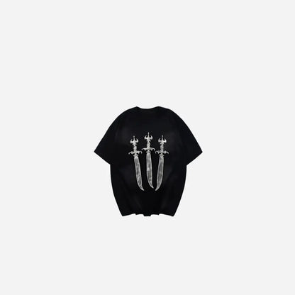Holy Sword Printed Washed Tee Hominus Denim