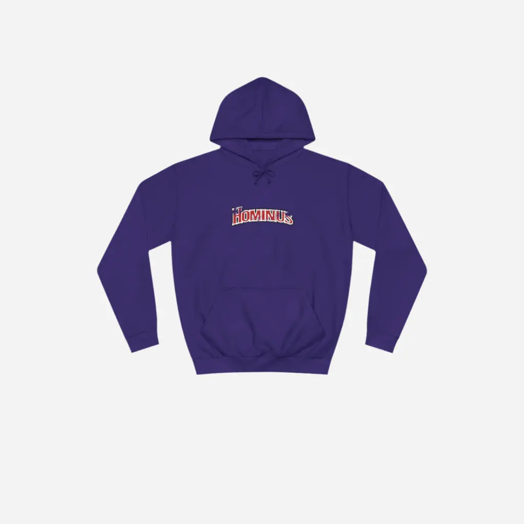 Hominus Denim BW Destroyed Logo Hoodie Printify