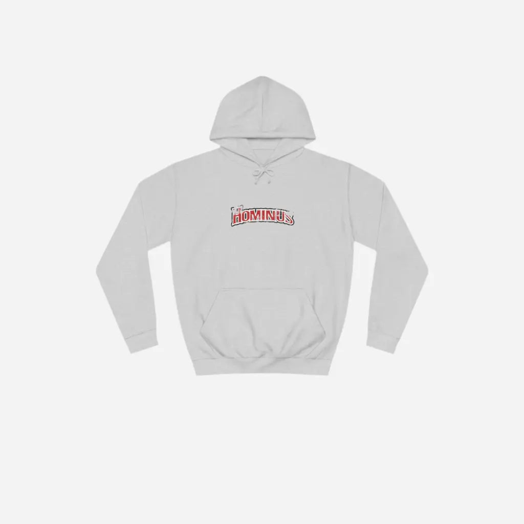 Hominus Denim BW Destroyed Logo Hoodie Printify