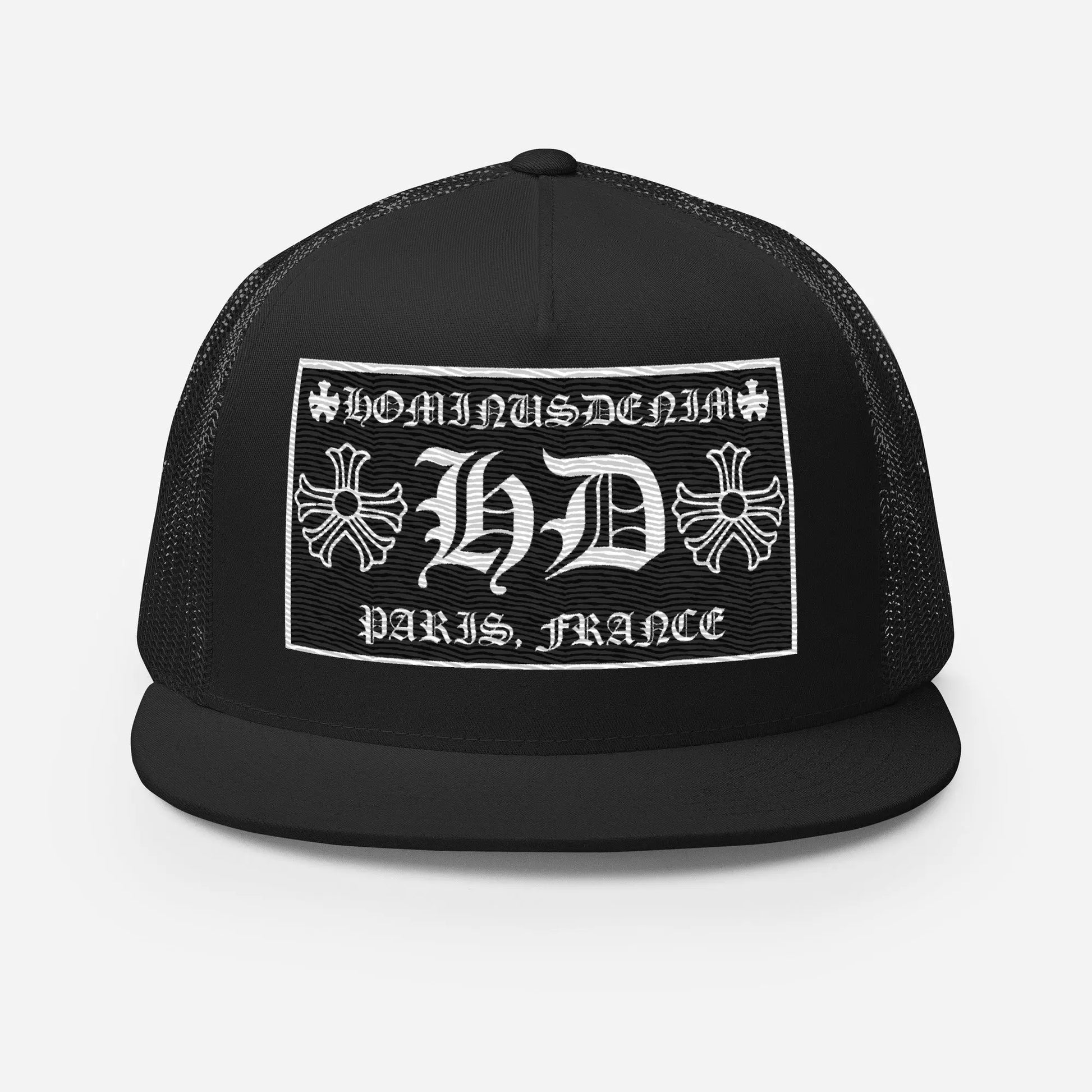 Hominus Denim HD Paris Black Trucker Hat Hominus Denim