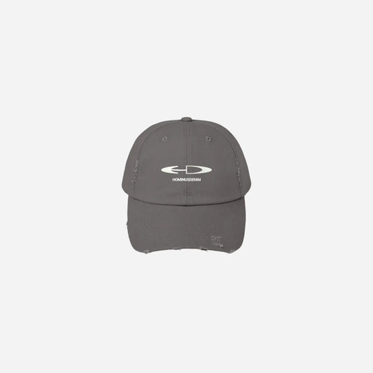 Hominus Denim Logo Distressed Cap Printify