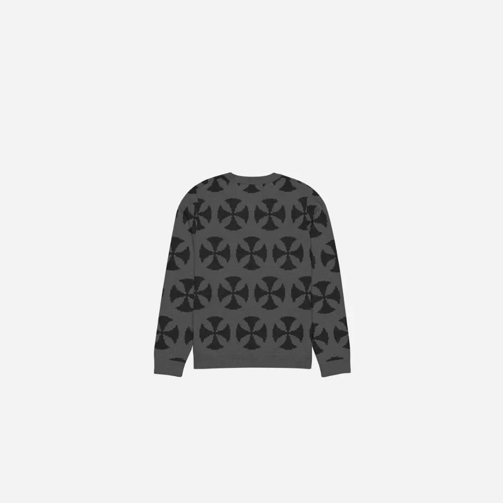 Hominus Gray Vintage Crosses Pattern Knit Hominus Denim