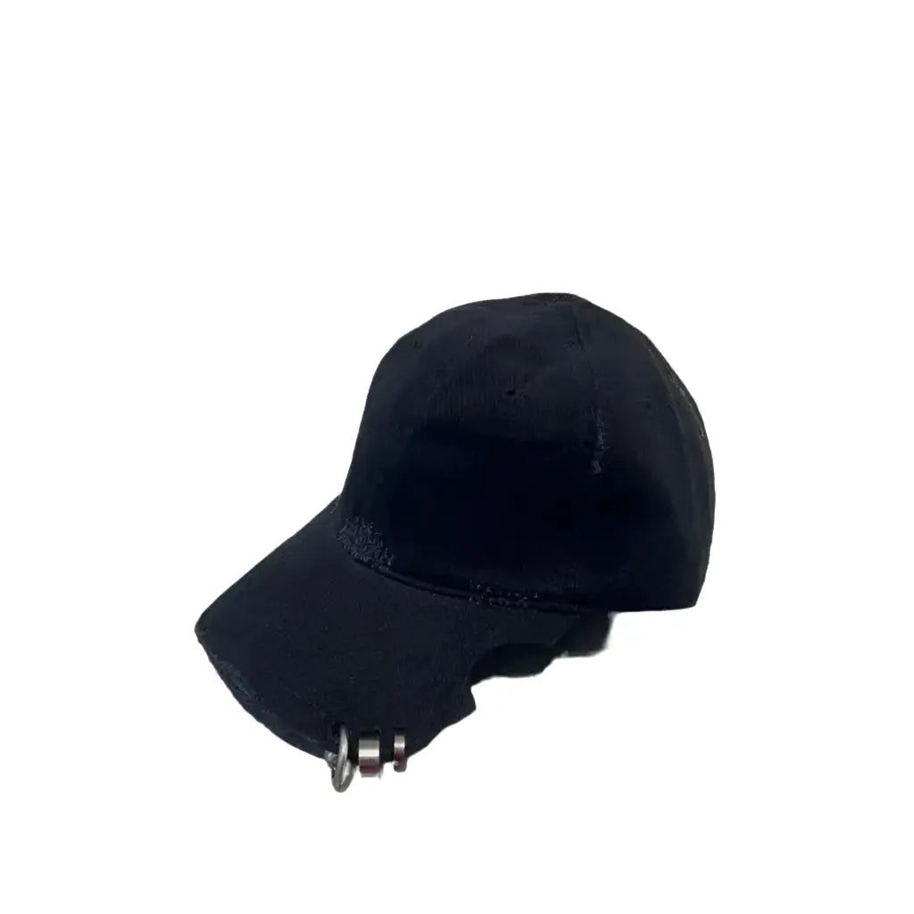 Irregular Destroyed Punk Design Cap Hominus Denim