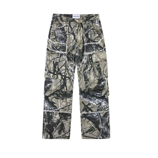Jungle Camo Leaf Cargo Pants