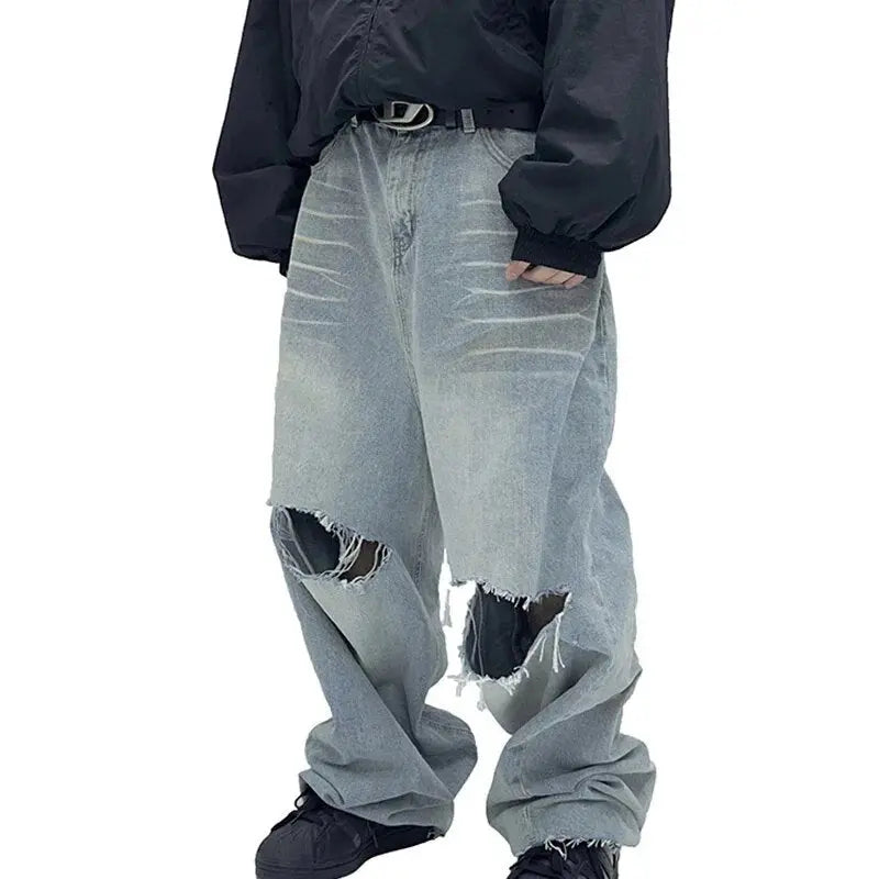 Large Destroyed Baggy Jean