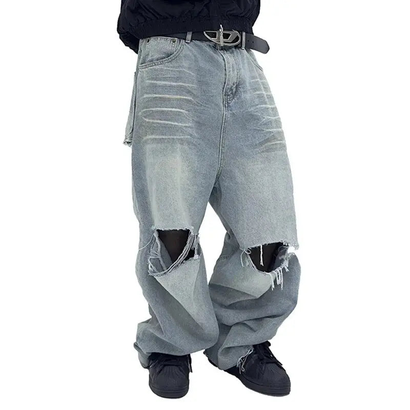 Large Destroyed Baggy Jean