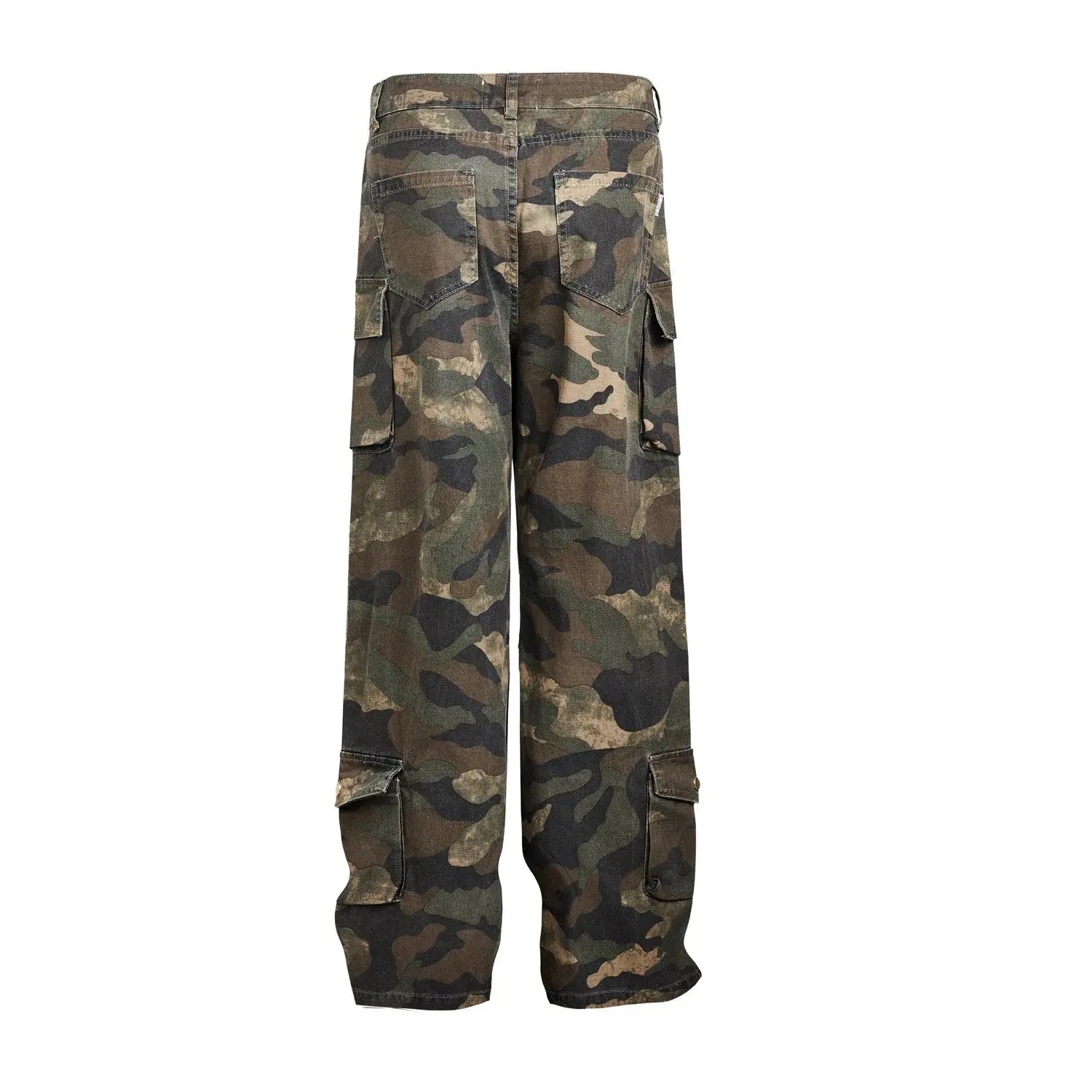 MADE EXTREME Vintage Maple Leaf Multi-Pocket Overalls Street Loose Camouflage Pants Hominus Denim