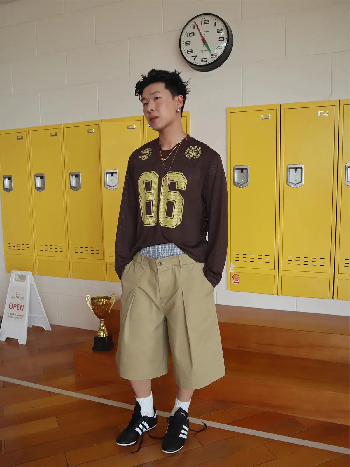 Mauroicardi Spring Summer Plaid Patchwork Khaki Shorts for Men Double Waist Knee Length Pants Luxury Designer Emo Clothes 2025 Hominus Denim