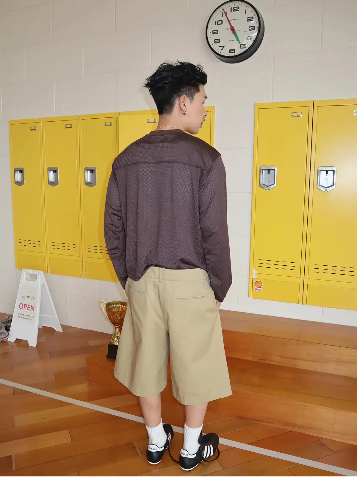 Mauroicardi Spring Summer Plaid Patchwork Khaki Shorts for Men Double Waist Knee Length Pants Luxury Designer Emo Clothes 2025 Hominus Denim