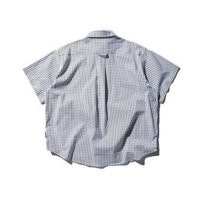 Men Summer Fashion Japan Korean Streetwear Loose Casual Oversize Short Sleeve Plaid Shirts Cityboy Outdoor Cargo Shirts Blouses Hominus Denim
