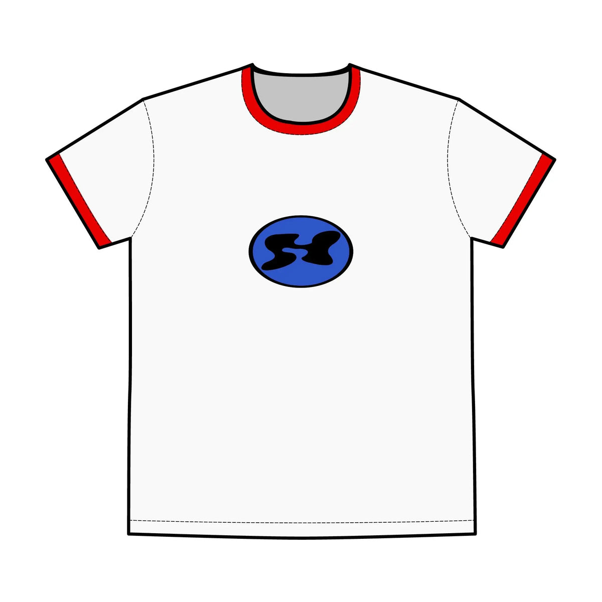 Men's Ringer Tee with Bold Logo - Classic Casual Wear Printify