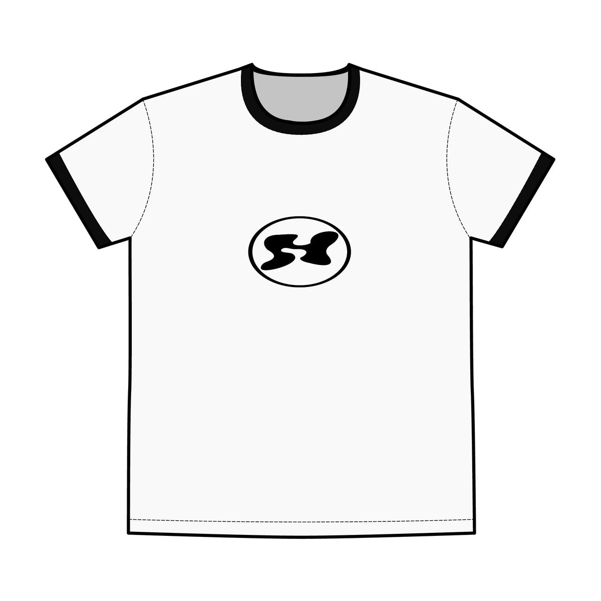 Men's Ringer Tee with Bold Logo - Classic Casual Wear Printify