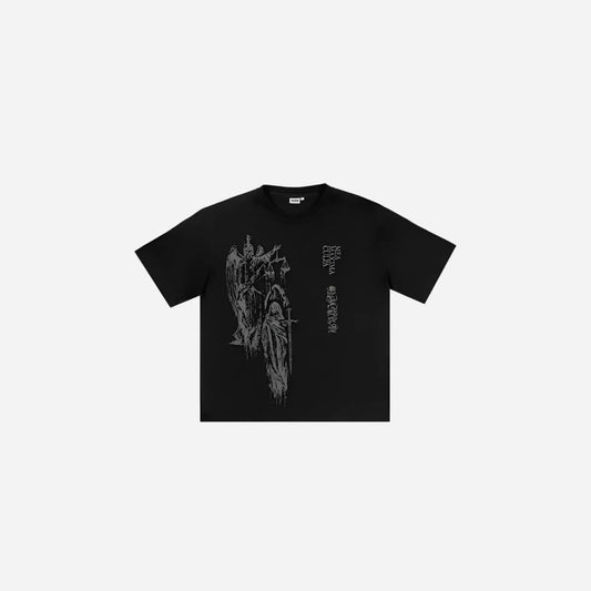 Men's T-Shirt Atrium black Graphic Oversized Cotton Vintage Summer Short Sleeve Tees Tops Harajuku Y2k Streetwear Korean Clothes Hominus Denim