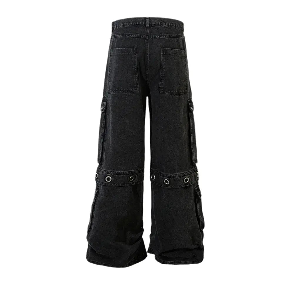 Multi-Pocket Baggy Wide Leg Raver Jean Hominus Denim