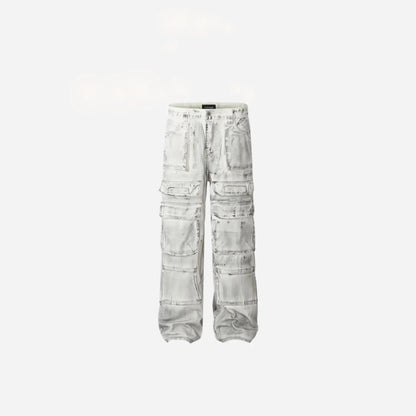Multi Pockets Dirty Dyed Cargo Pant Hominus Denim