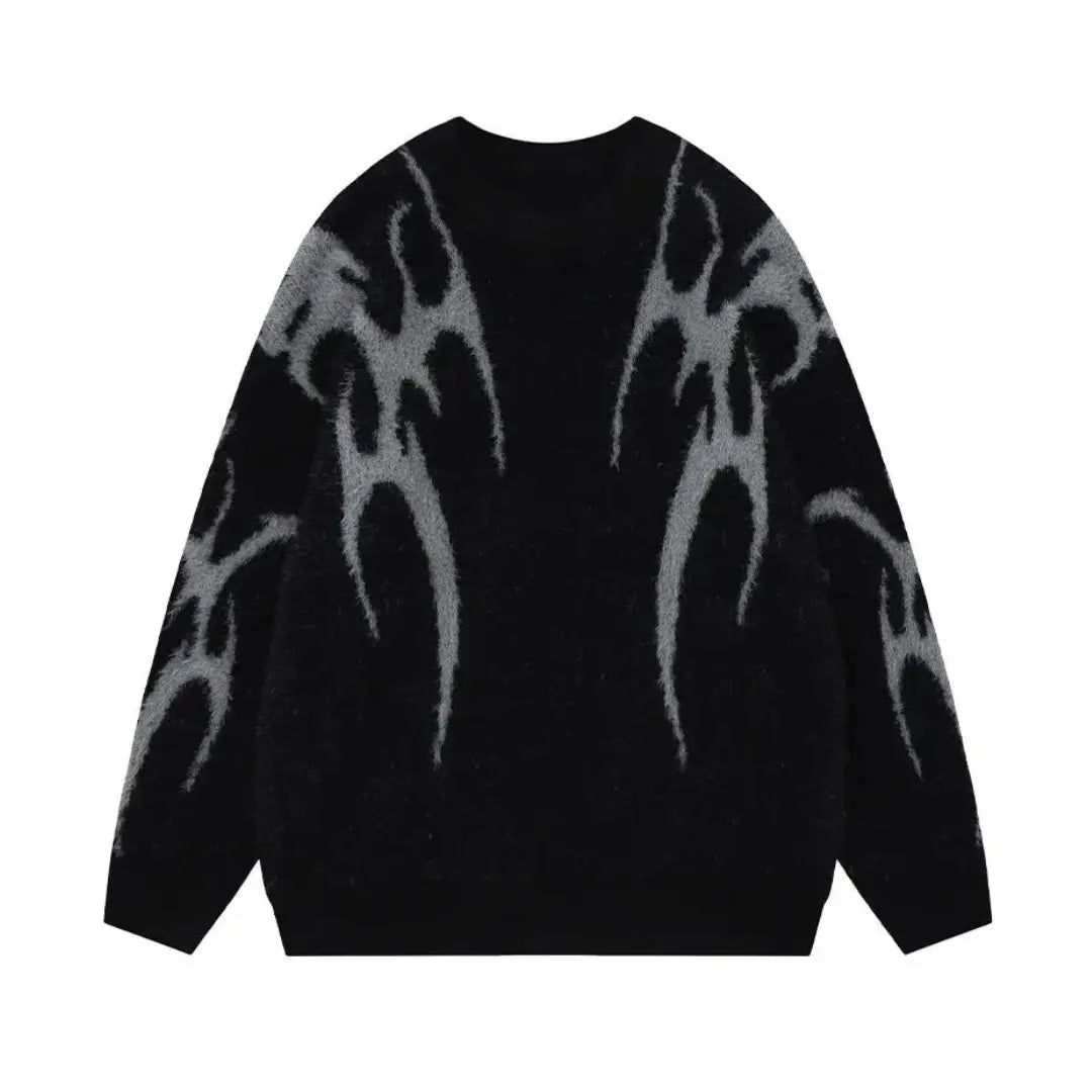 Oversized Gothic Pattern Knit Hominus Denim