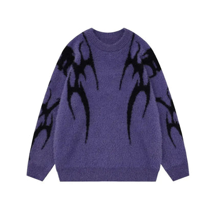 Oversized Gothic Pattern Knit Hominus Denim