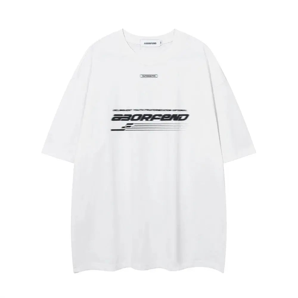 Oversized Letter Printed Tee