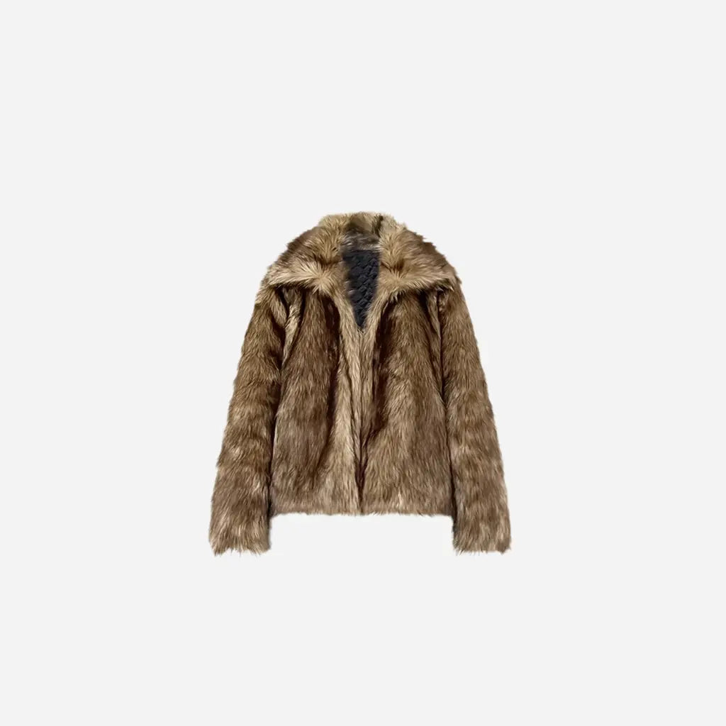 Oversized Vintage Fur Coat Jacket Hominus Denim