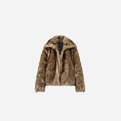 Oversized Vintage Fur Coat Jacket Hominus Denim