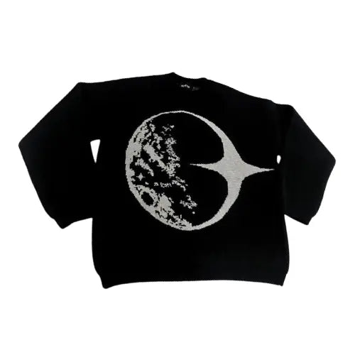 Oversized Y2K Moonlight Knit Sweater