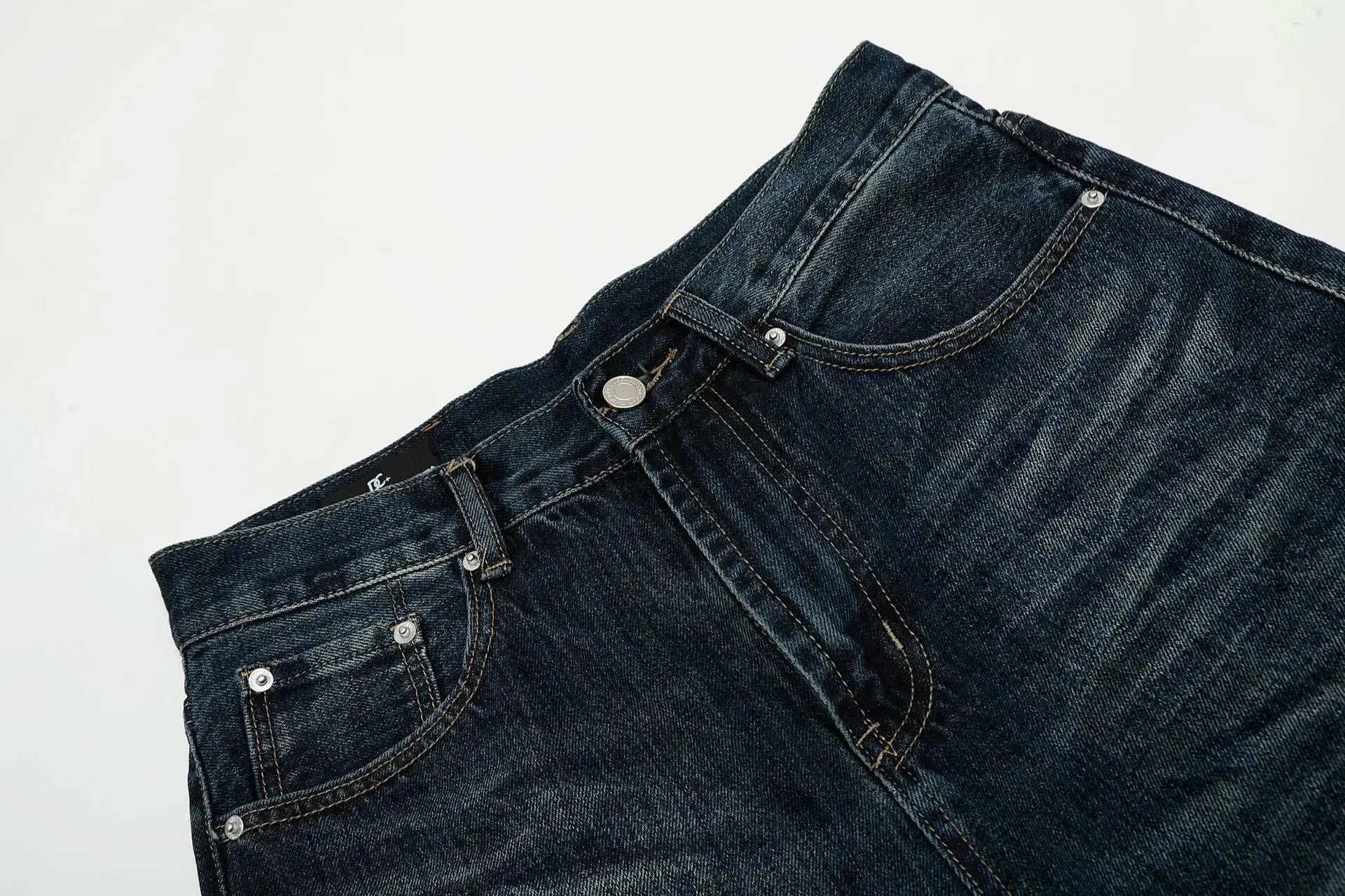 PFNW American Vintage Baggy Jeans Moustache Effect Design Straight Denim Trousers Men's Silhouette Wide Leg Pants Tide 12C2239 Hominus Denim