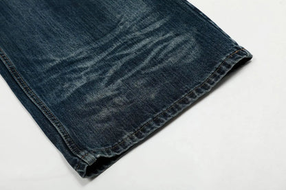 PFNW American Vintage Baggy Jeans Moustache Effect Design Straight Denim Trousers Men's Silhouette Wide Leg Pants Tide 12C2239 Hominus Denim