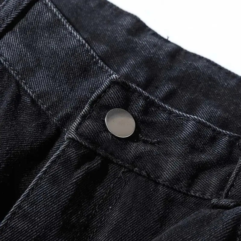 PFNW American Vintage Washed Distressed Men's Multi-pocket Workwear Baggy Jeans Niche Loose Straight Wide-leg Pants Tide 28W5702 Hominus Denim
