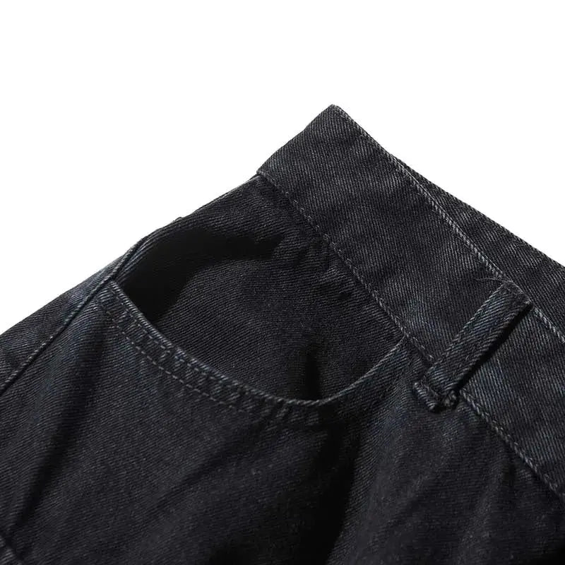 PFNW American Vintage Washed Distressed Men's Multi-pocket Workwear Baggy Jeans Niche Loose Straight Wide-leg Pants Tide 28W5702 Hominus Denim