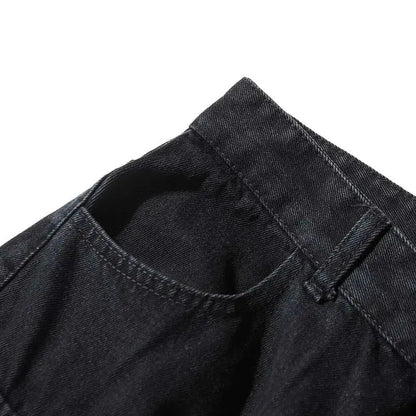 PFNW American Vintage Washed Distressed Men's Multi-pocket Workwear Baggy Jeans Niche Loose Straight Wide-leg Pants Tide 28W5702 Hominus Denim