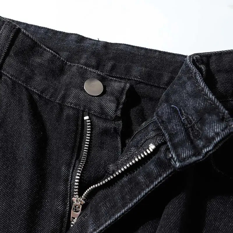 PFNW American Vintage Washed Distressed Men's Multi-pocket Workwear Baggy Jeans Niche Loose Straight Wide-leg Pants Tide 28W5702 Hominus Denim