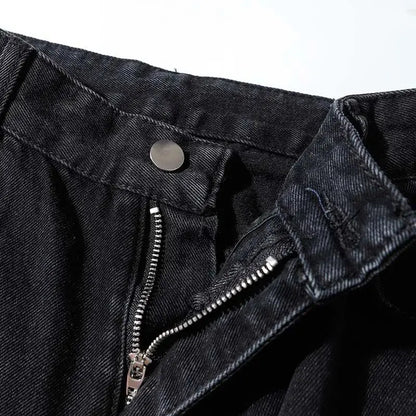 PFNW American Vintage Washed Distressed Men's Multi-pocket Workwear Baggy Jeans Niche Loose Straight Wide-leg Pants Tide 28W5702 Hominus Denim